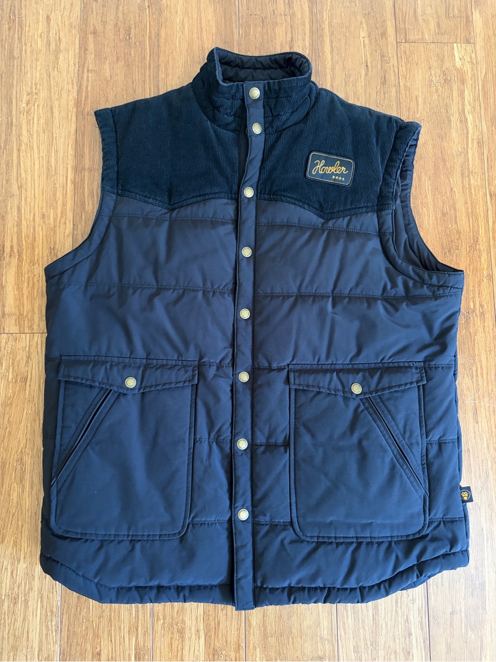 Howler Bros Black Quilted Puffer Vest
